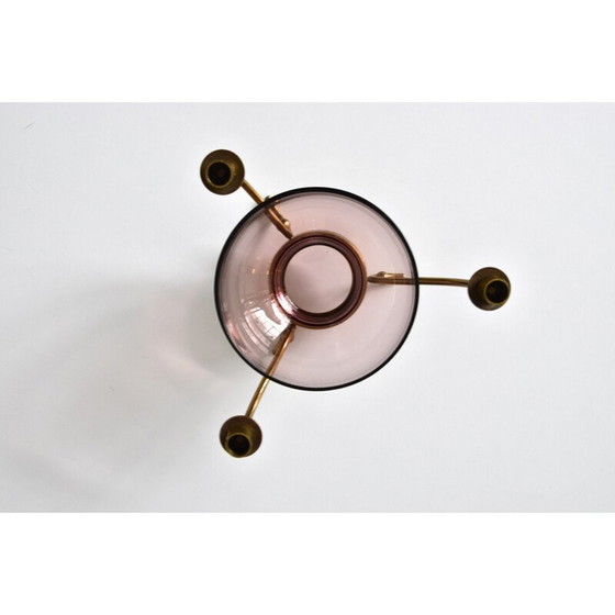 Image 1 of Chandelier vintage en laiton par Gunnar Ander pour Ystad Metall, Suède 1960