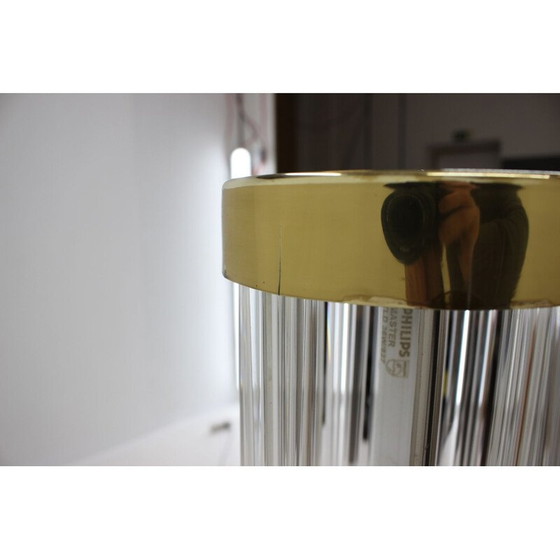 Image 1 of Lampadaire vintage en laiton et verre Kamenicky Senov, 1960
