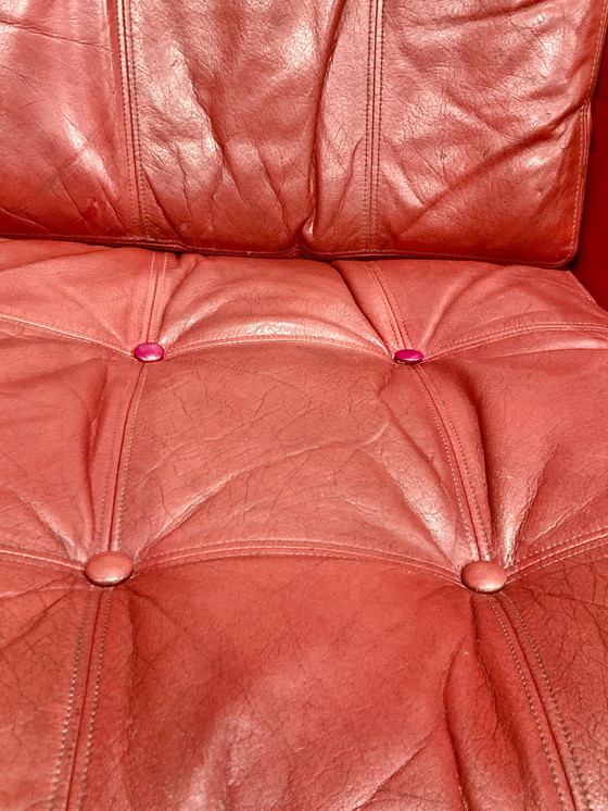 Image 1 of Fauteuil Cuir Design 1950.