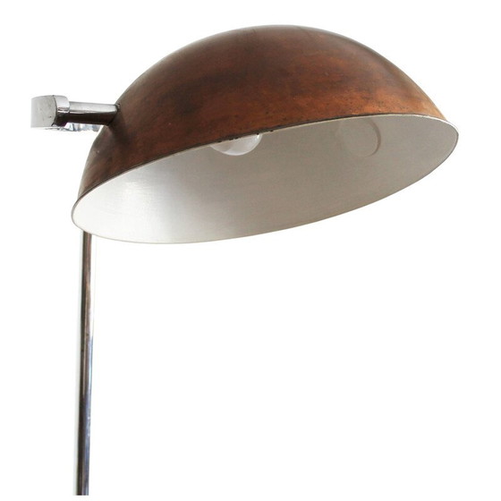 Image 1 of Lampadaire vintage en cuivre et acier inoxydable, Tchécoslovaquie 1930