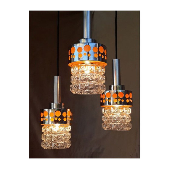 Image 1 of Lustre vintage en forme de cascade Raak Amsterdam, 1970