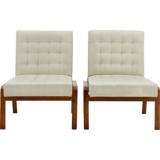 Image 1 of Paire de fauteuils d'appoint vintage par Drevopodnik Holesov pour Ludvik Volak, Tchécoslovaquie, années 1970