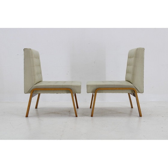 Image 1 of Paire de fauteuils d'appoint vintage par Drevopodnik Holesov pour Ludvik Volak, Tchécoslovaquie, années 1970
