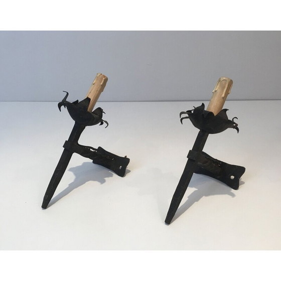 Image 1 of Paire d'appliques en fer forgé, 1940