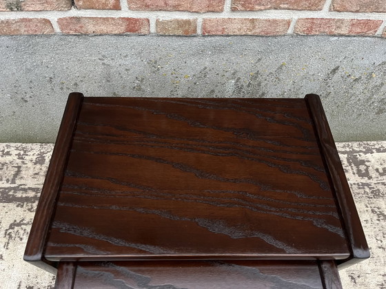 Image 1 of Ensemble de tables d'appoint vintage Mid Century en wengé