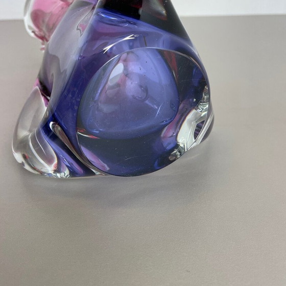 Image 1 of Vase vintage en cristal rose et violet par Joska Waldglashütte, Allemagne 1970