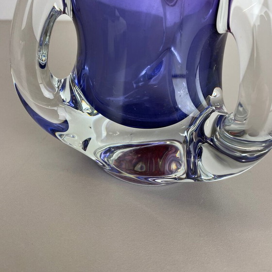 Image 1 of Vase vintage en cristal rose et violet par Joska Waldglashütte, Allemagne 1970