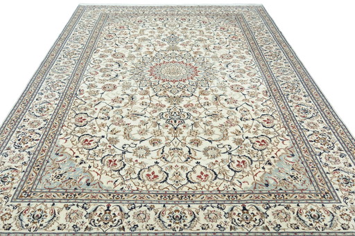 Tapis persan Naïn 9La avec soie - 358 X 246 cm