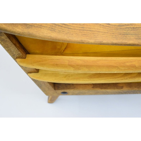 Image 1 of Fauteuil vintage en velours jaune, Allemagne, années 1960