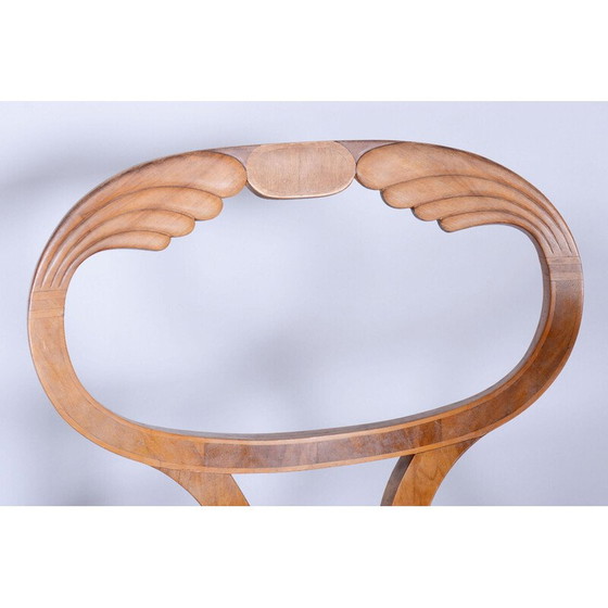 Image 1 of Ensemble de 4 chaises vintage en chêne et noyer, Autriche 1820