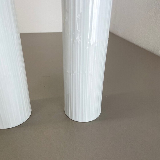 Image 1 of Paire de vases vintage en porcelaine Op Art par Tapio Wirkkala pour Rosenthal, Allemagne, années 1980