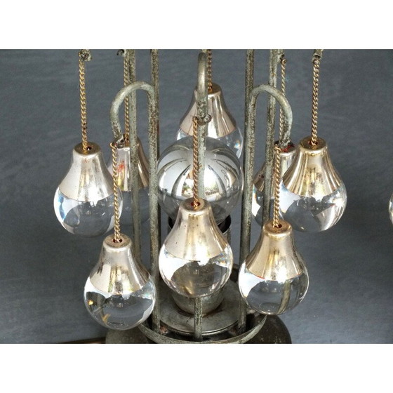 Image 1 of Paire de lampes de bureau vintage en verre Sciolari, Italie 1970