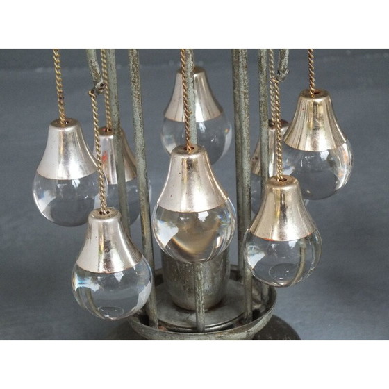 Image 1 of Paire de lampes de bureau vintage en verre Sciolari, Italie 1970