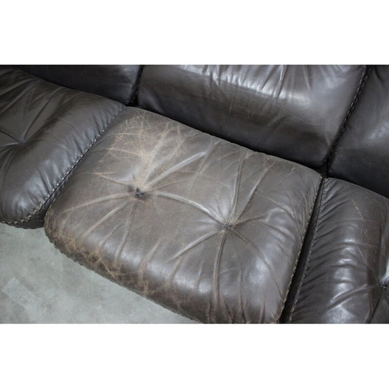 Image 1 of Canapé vintage Ds-110 en tissu marron par De Sede, 1970