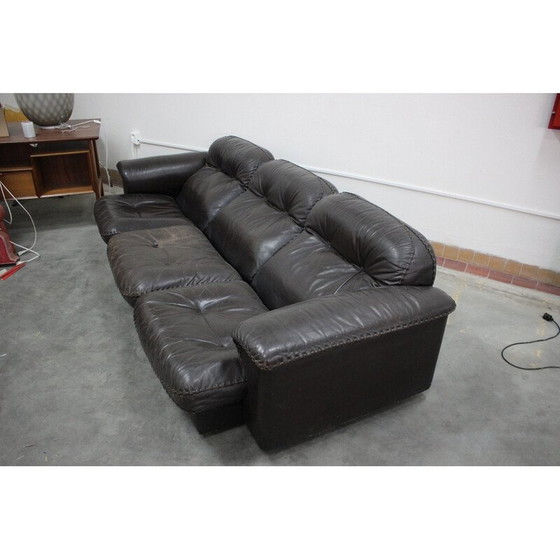 Image 1 of Canapé vintage Ds-110 en tissu marron par De Sede, 1970