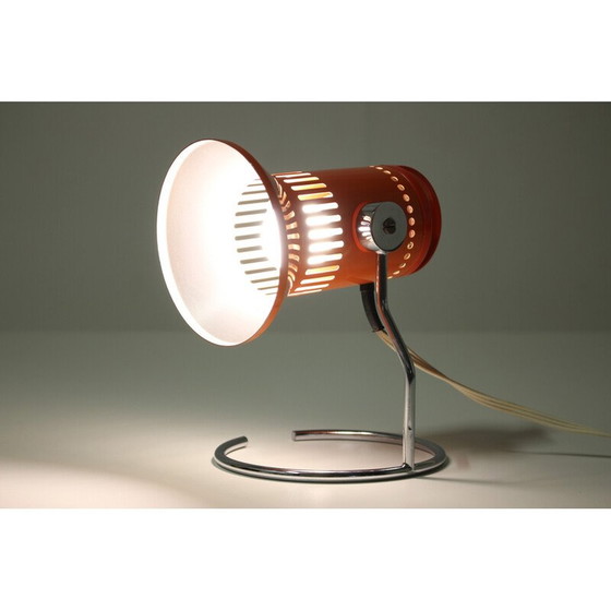 Image 1 of Lampe de table vintage orange réglable, Tchécoslovaquie, années 1970