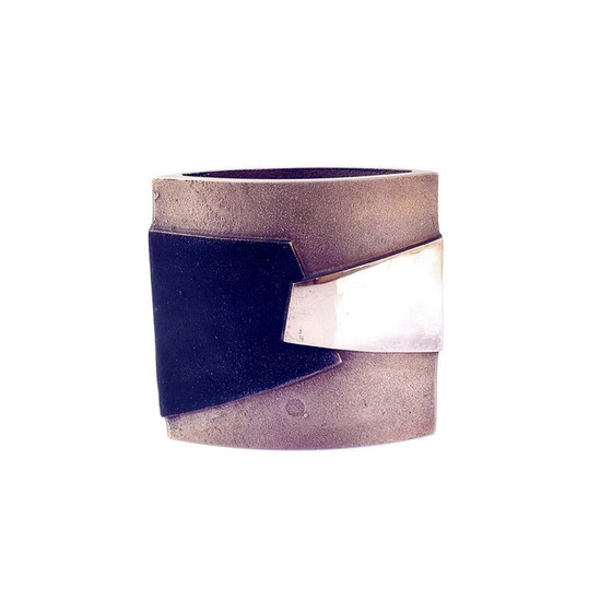 Image 1 of Vase en bronze vintage art abstrait par Esa Fedrigolli pour Esart Italie, 1980