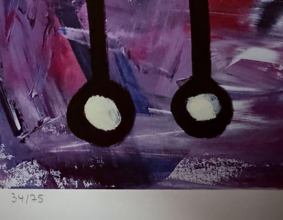 Image 1 of Paul Indrek Kostabi : "We Are Family, 2013". Signé à la main, n° 34/75. En excellent état.