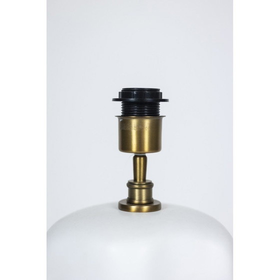 Image 1 of Paire de lampes vintage en opaline blanche mate