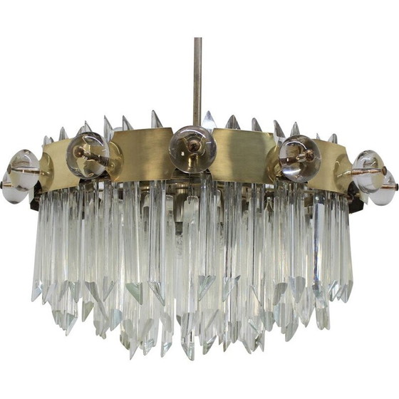 Image 1 of Lustre en cristal vintage pour 14 ampoules