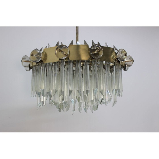 Image 1 of Lustre en cristal vintage pour 14 ampoules