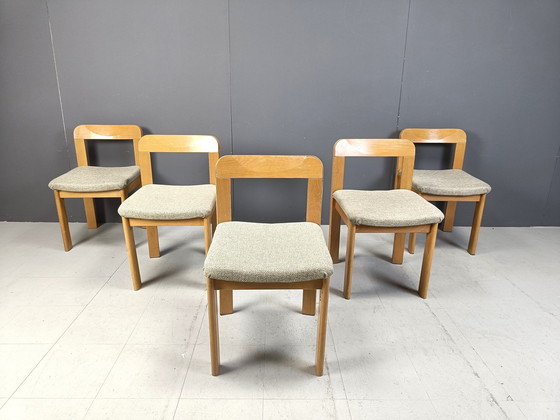 Image 1 of Chaises de salle à manger brutalistes, ensemble de 6, 1970S