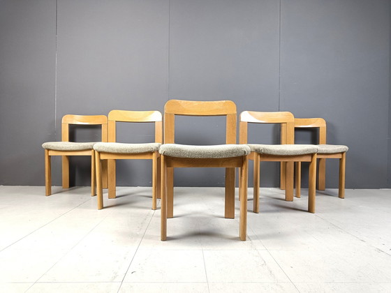Image 1 of Chaises de salle à manger brutalistes, ensemble de 6, 1970S