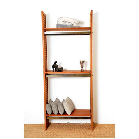 Image 1 of Etagère vintage modulaire en teck et métal