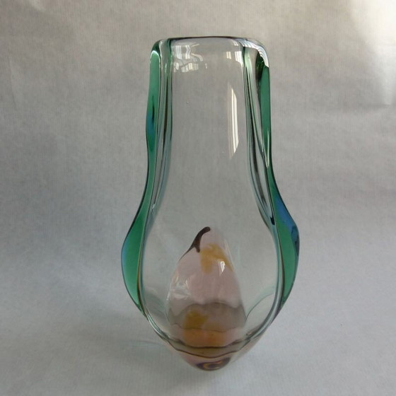 Image 1 of Vase Vintage par Josef Hospodka pour Chribsa Glas 1950s