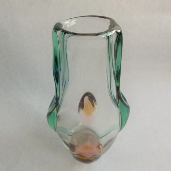 Image 1 of Vase Vintage par Josef Hospodka pour Chribsa Glas 1950s