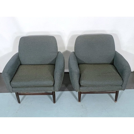 Image 1 of Paire de fauteuils italiens en bois du Mid Century, années 1960