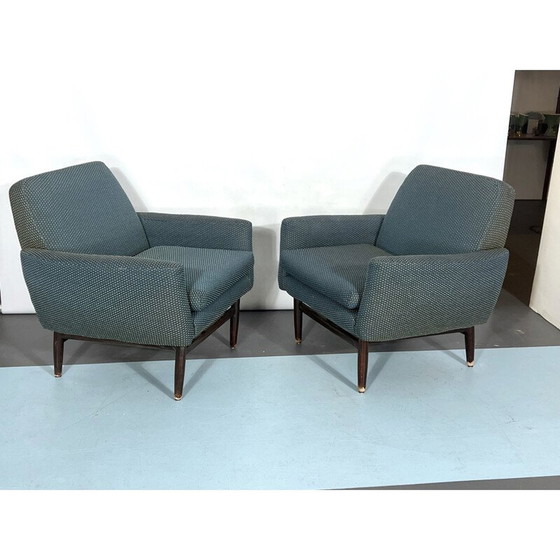 Image 1 of Paire de fauteuils italiens en bois du Mid Century, années 1960