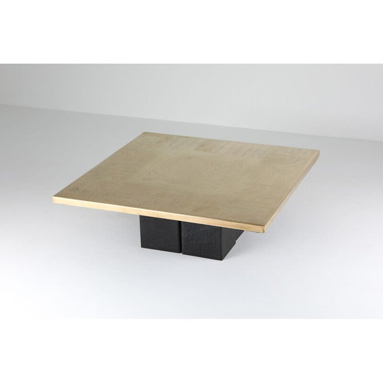 Image 1 of Table basse vintage en laiton par Christian Heckscher, Belgique 1970