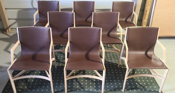 Image 1 of 8 Fauteuils Pilotta Par Rodolfo Dordoni Pour Cassina, 2007, Set De 8