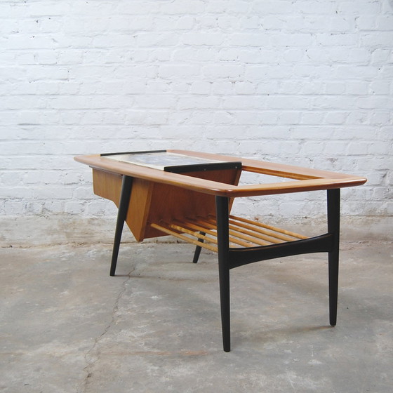 Image 1 of Table Basse avec bar intérgré par Alfred Hendrickx pour Belform 1956