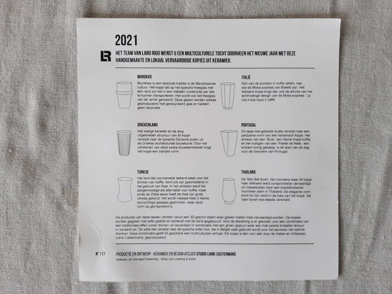 Image 1 of Lot de 6 tasses à café et à thé multiculturelles en céramique - Liane Castermans