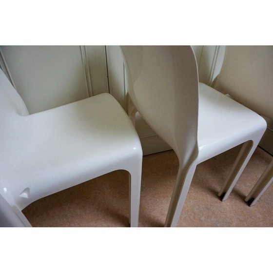 Image 1 of Ensemble de 5 chaises de salle à manger Selene vintage par Vico Magistretti pour Artemide, Italie 1967