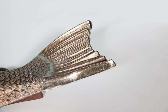 Image 1 of Planche de présentation vintage en bois, Plat à poisson