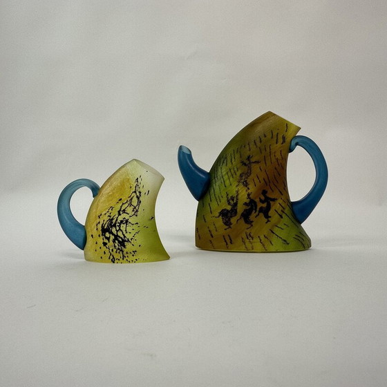 Image 1 of Théière et tasse vintage par Kjell Engman pour Kosta Boda, Suède 1980