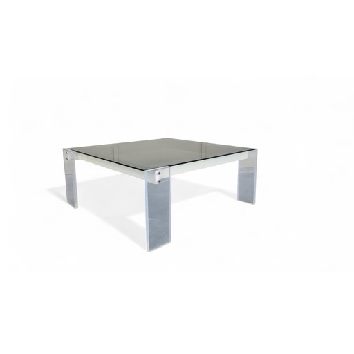 1 X Table basse en plexiglas de l'ère spatiale avec plateau en verre