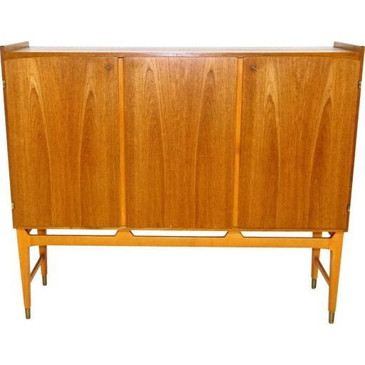 Armoire vintage en teck par Kirke Nielsen pour Abrahamssons Möbelfabrik, Suède 1960s