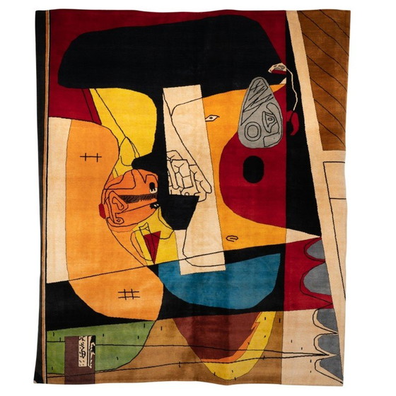 Image 1 of Tapis vintage "Taurus XIII" en laine mérinos, 1956