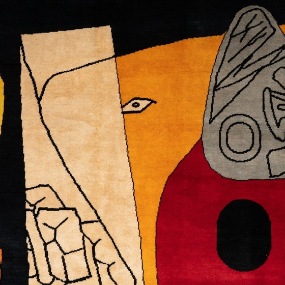Image 1 of Tapis vintage "Taurus XIII" en laine mérinos, 1956