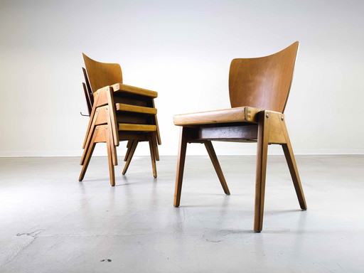 Lot de 6 chaises Mid Century Cadeau en hêtre Vintage Chaise empilable