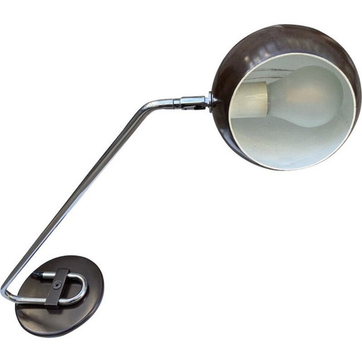 Lampe de table vintage marron Joe Colombo 1974