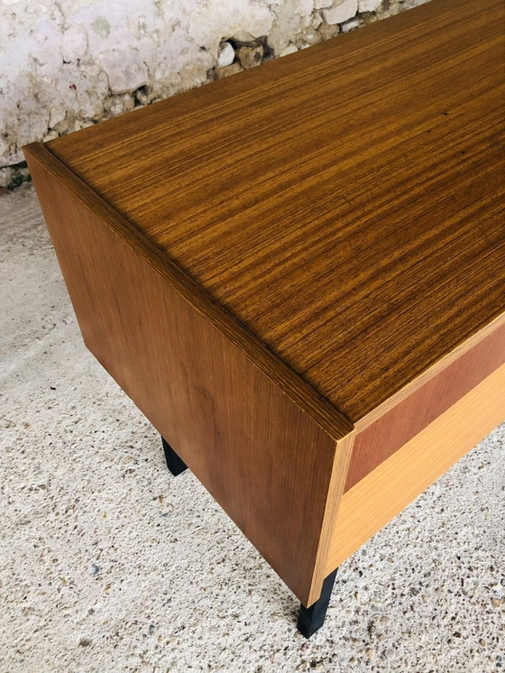 Image 1 of Mid Century, Vintage, Meuble de rangement sur pieds en métal, 1970S