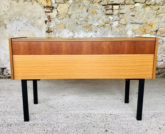 Image 1 of Mid Century, Vintage, Meuble de rangement sur pieds en métal, 1970S