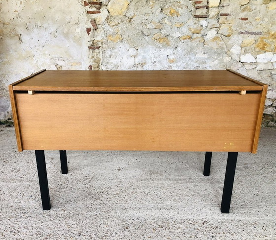 Image 1 of Mid Century, Vintage, Meuble de rangement sur pieds en métal, 1970S