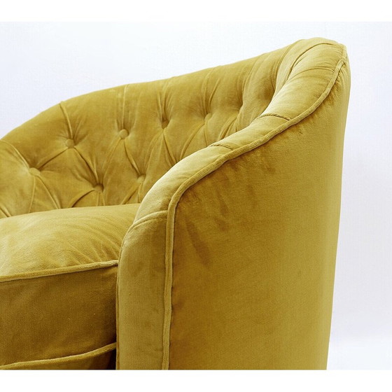 Image 1 of Paire de fauteuils en velours du milieu du siècle dernier, années 1950