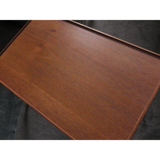 Image 1 of Table à vin vintage en teck et aluminium, Danemark 1960